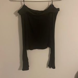 Black off the shoulder top